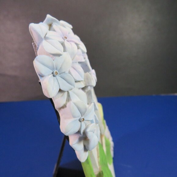 Hydrangea blue purple Flower Floral Picture Frame (lots of dimension) 7" tall - Picture 8 of 11